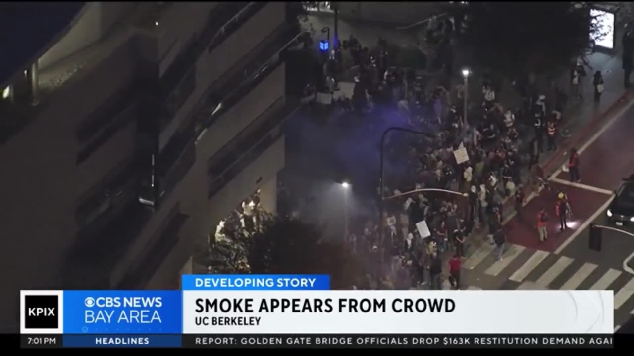 CBS BAY AREA: Turning Point protest at UC Berkeley was "mostly peaceful."