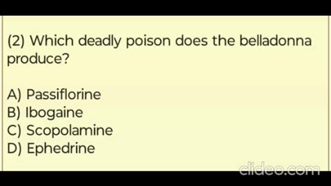 Take the Belladonna ethnobotany quiz