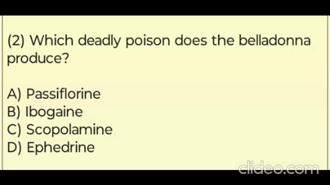 Take the Belladonna ethnobotany quiz