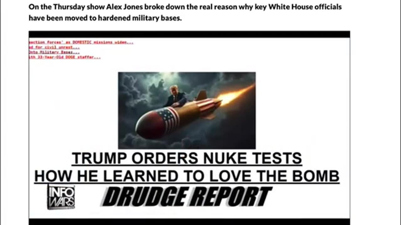 AJ on WH officials bunkers ..