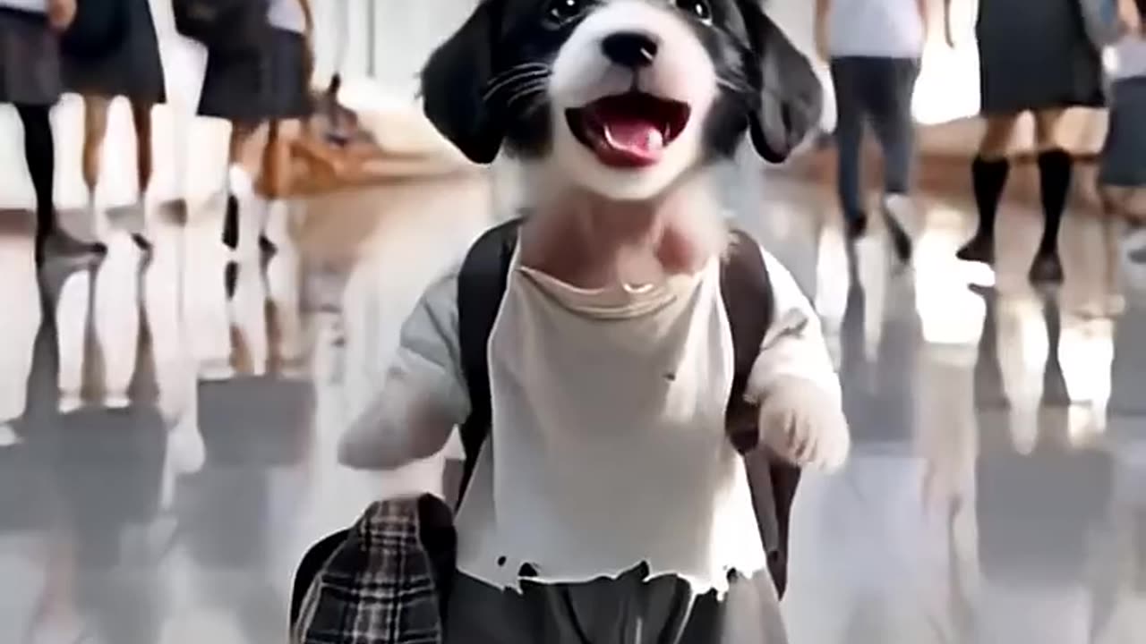 Poor Dog Chased By Evil Monkeys!