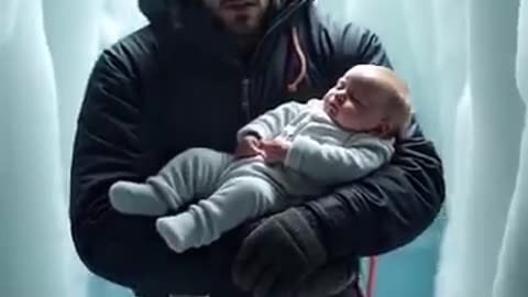 baby in hole ice very bad mom and dad @#$%%