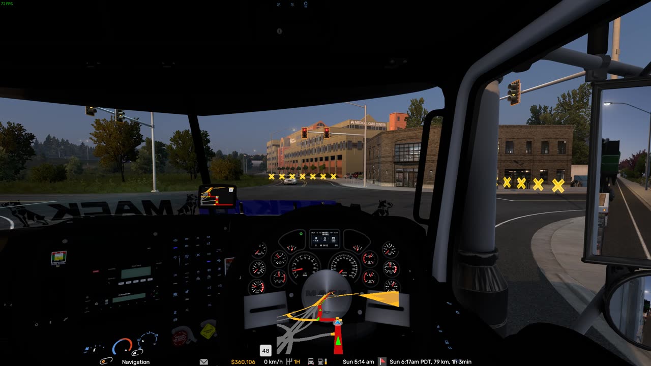 american truck simulator Havester form Everett to Seattle in the mack superliner