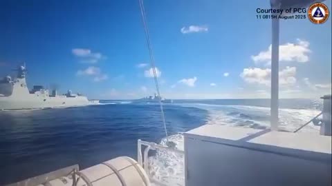Chinese vessels crash into each other while chasing a Filipino patrol boat in the South China Sea 8.11.25