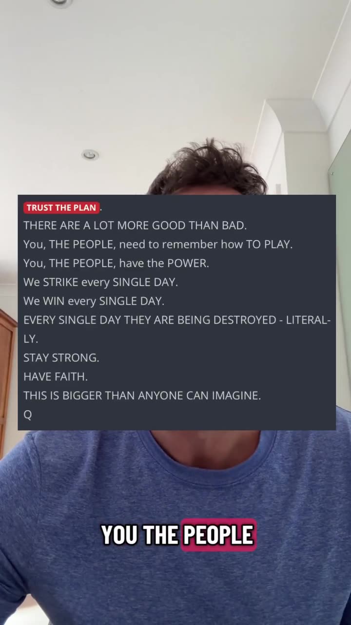 PATRIOTS REST ASSURED WE ARE IN FULL CONTROL..WE HAVE IT ALL …TRUST THE PLAN