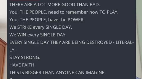 PATRIOTS REST ASSURED WE ARE IN FULL CONTROL..WE HAVE IT ALL …TRUST THE PLAN