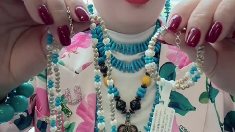 250523-3 Sleeping Beauty Turquoise & Pearl Set: Triple Strike of Elegance