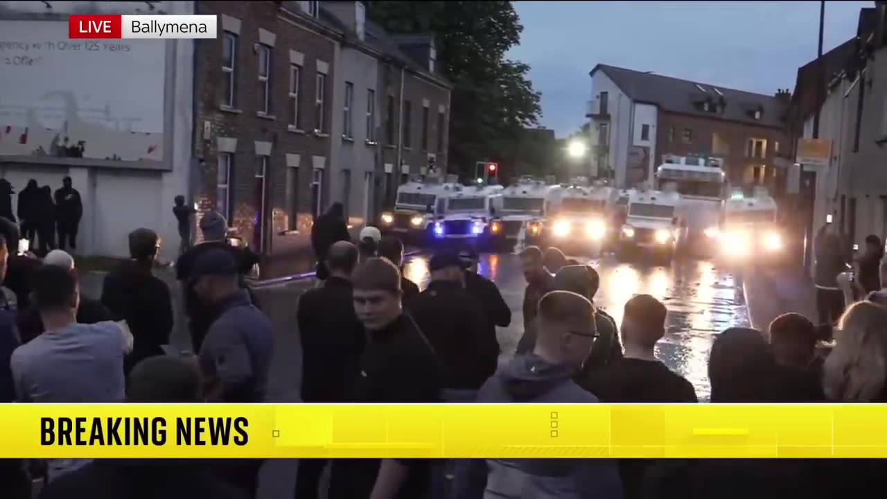 In Northern Ireland, chaos erupts for the third consecutive night.