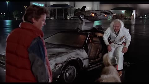 Back to the Future The Very First DeLorean Time Travel Scene