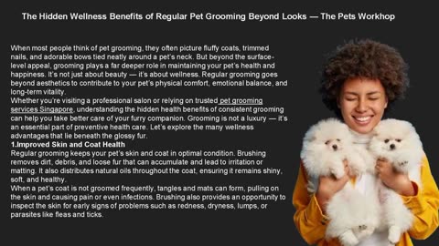 The Hidden Wellness Benefits of Regular Pet Grooming Beyond Looks — The Pets Workhop