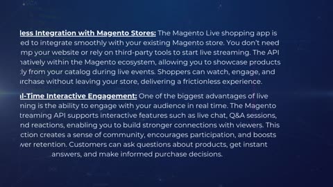 5 Key Features of Magento Live Streaming API You Should Know