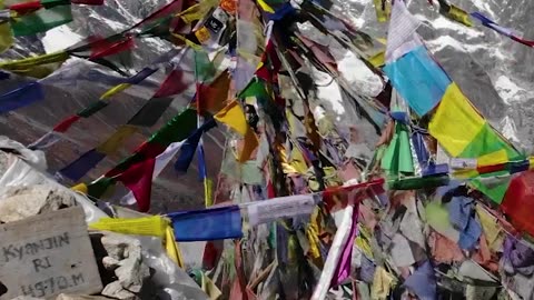 Langtang Valley Trek Drone Video - A Bird's Eye View of Kyanjin Gumba from Kyanjin Ri and Tserko Ri