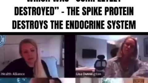 PINEAL GLAND WHICH WAS "COMPLETELY DESTROYED" THE SPIKE PROTEIN - DESTROYS THE ENDOCRINE SYSTEM