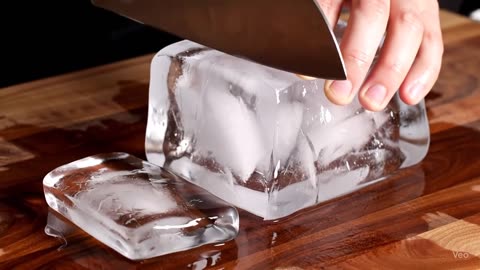 Wow ice slicing with knife