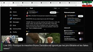Live 305: Pourquoi le meurtre d'Iryna Zarutska est ignoré par les pro-Ukraine et les fakes news?