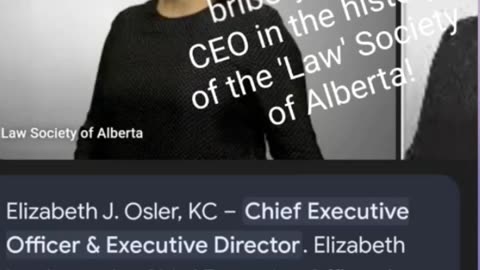Elizabeth J. Osler- Crooked CEO of the Fraud Law Society of Alberta