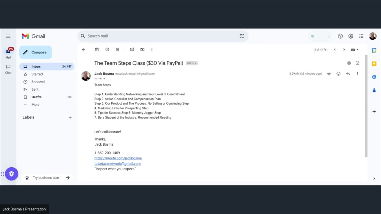 The Team Steps Class ($30 Via PayPal)