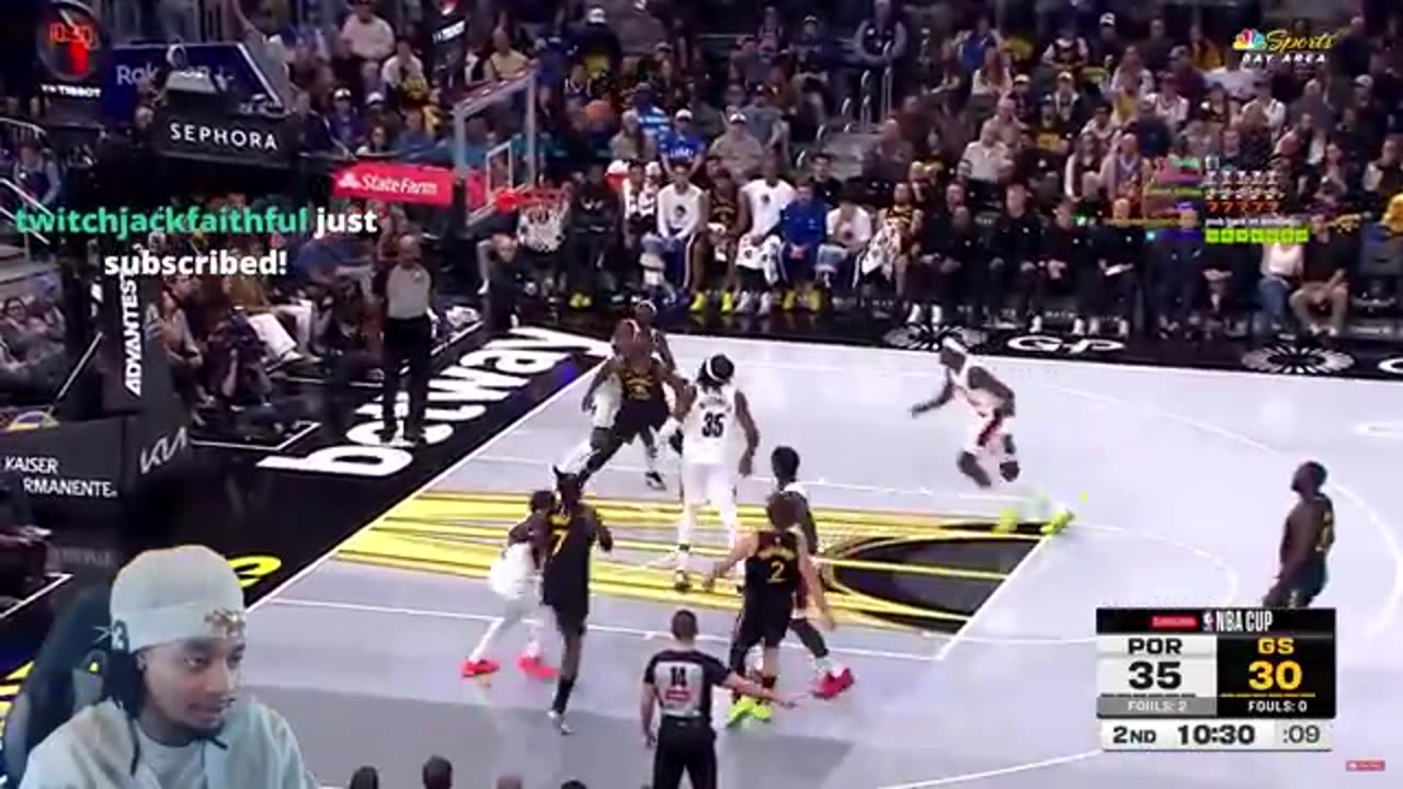 Flight reacts to Portland at Golden State game highlights