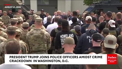 'I'm Very Good At Grass': Trump Promises To Make D.C Look Like Golf Club In Remarks To Cops