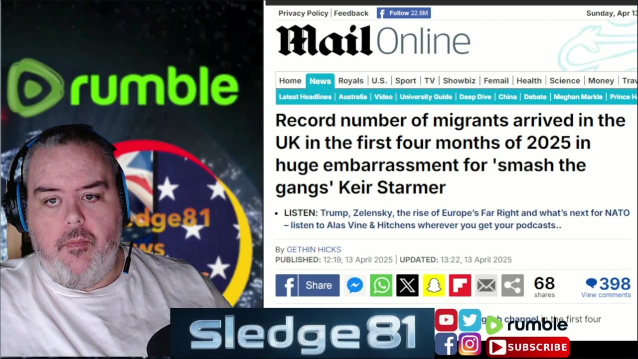 Record Number of Migrants arrive in the UK 8000+ since Labour