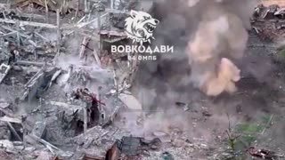 Russian Falls On Land Mine On Way Down