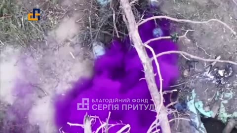 Ukrainian Drone Strikes Set Off Extremely Purple Smoke Device???