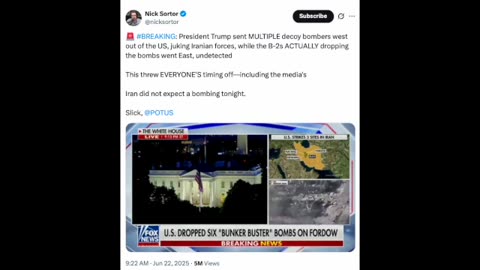 TRUMP Used Decoy Bombers, Misled Iranians, and Successful Took Out 3 Nuclear Facilities In Iran