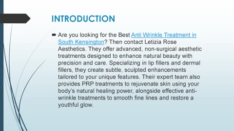Best Anti Wrinkle Treatment in South Kensington