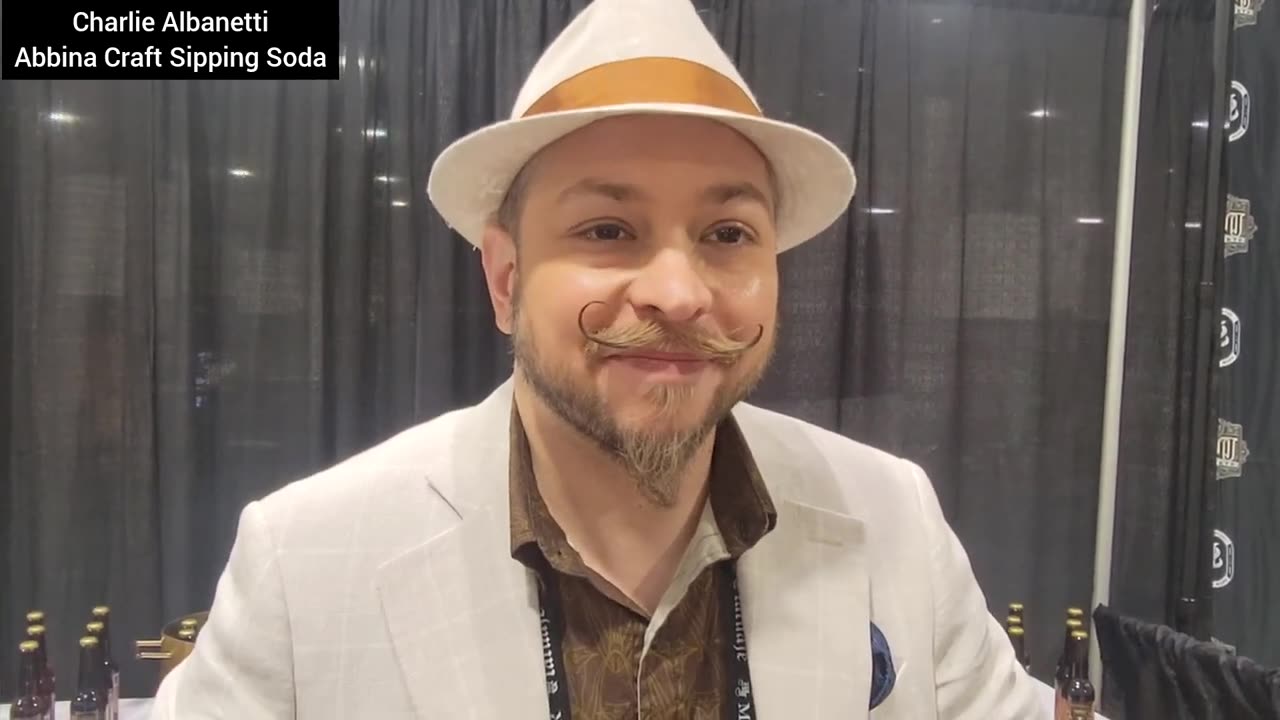 PCA 2025 - New Orlenas ... Charlie Albanetti of Abbina Craft Sipping Soda