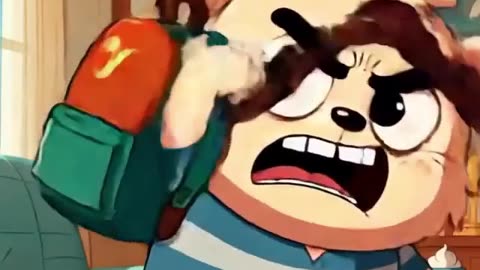 Finn’s Backpack Dilemma #foryou #cuteanimal #shorts #finn #cartoon #finncartoon
