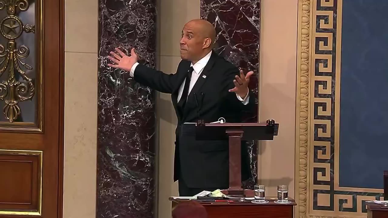 Cory Booker Rants About President Trump and Elon Musk on Senate Floor For 24 Hours