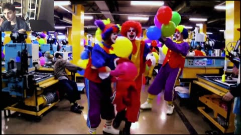 Outtake #3,006 Of The Clowns Roam Around A Factory Fake Funny Parody Video