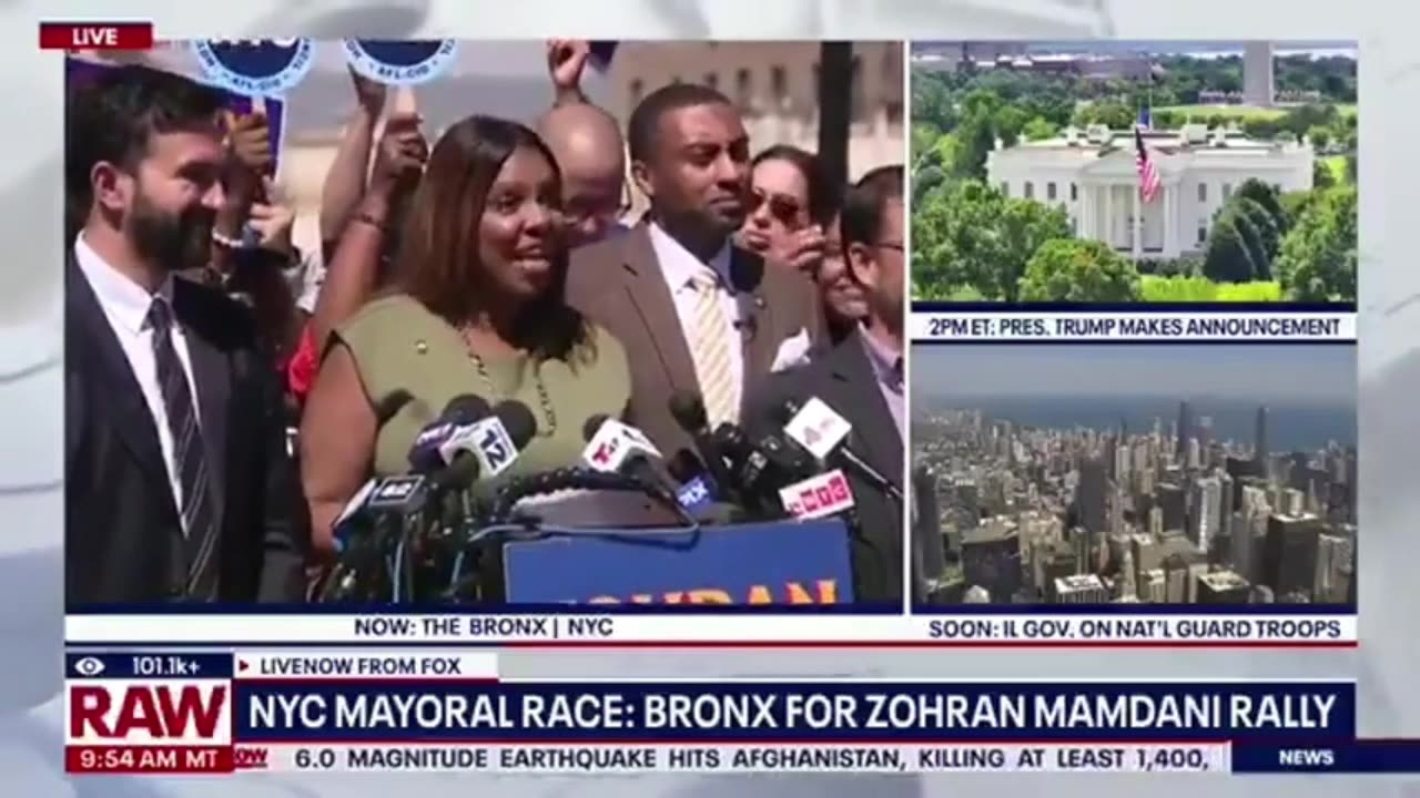Letitia James with Mandami Communist Victory will be Ours