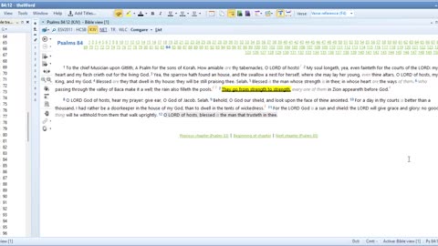 Bible Study Psalms 84 And 85