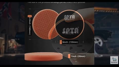 Buffing Sponge Pads, SPTA 5Pcs 6.5 Inch Face for 6 Inch 150mm Backing Plate Comp
