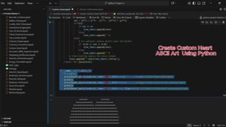 Create Customs Custom Heart ASCII Art Using Python