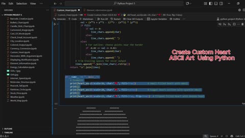 Create Customs Custom Heart ASCII Art Using Python