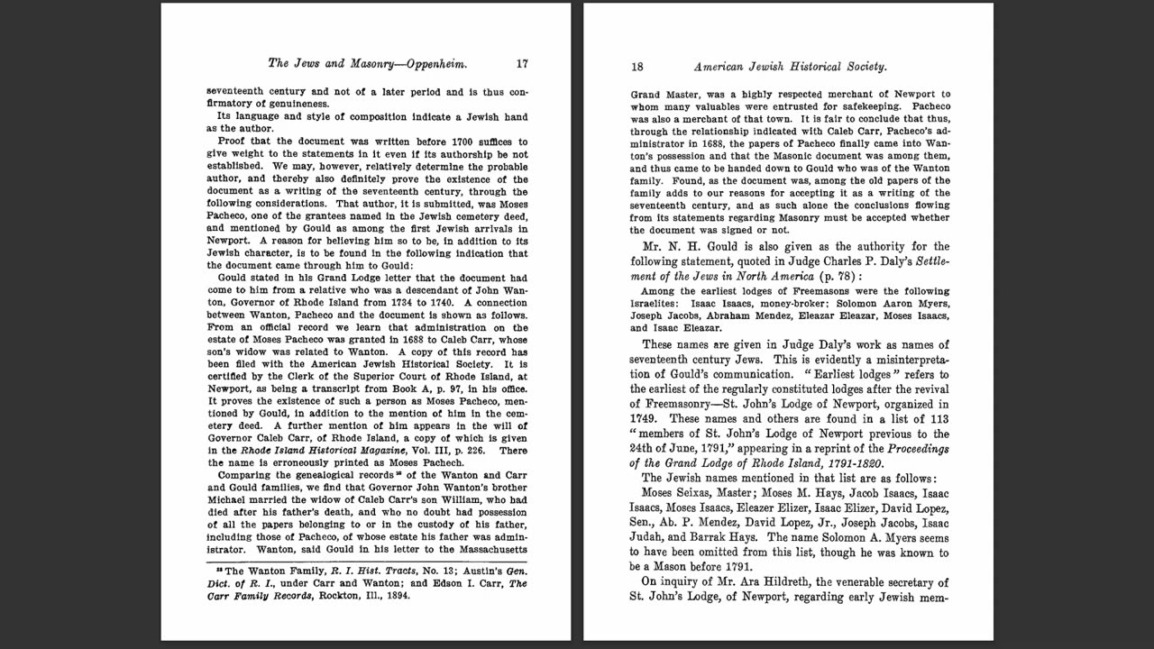 The Jews and Masonry in the United States before 1810 by Samuel Oppenheim (1910) 2 of 6