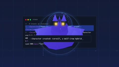 Watch me bring a Wolf-Crow hybrid to life with just a few lines of code
