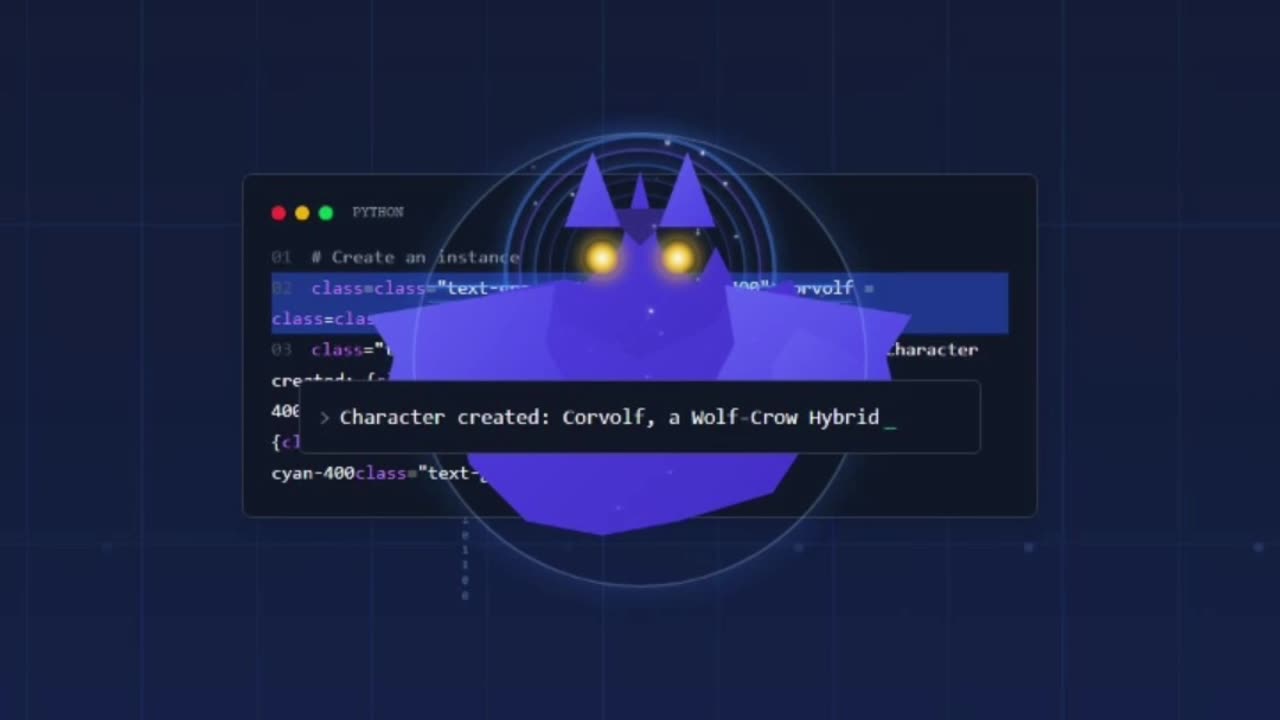 Watch me bring a Wolf-Crow hybrid to life with just a few lines of code