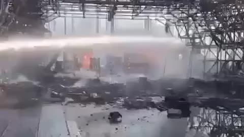 Nothing remains of the mainstage after the fire at Tomorrowland 💔💔😭😭
