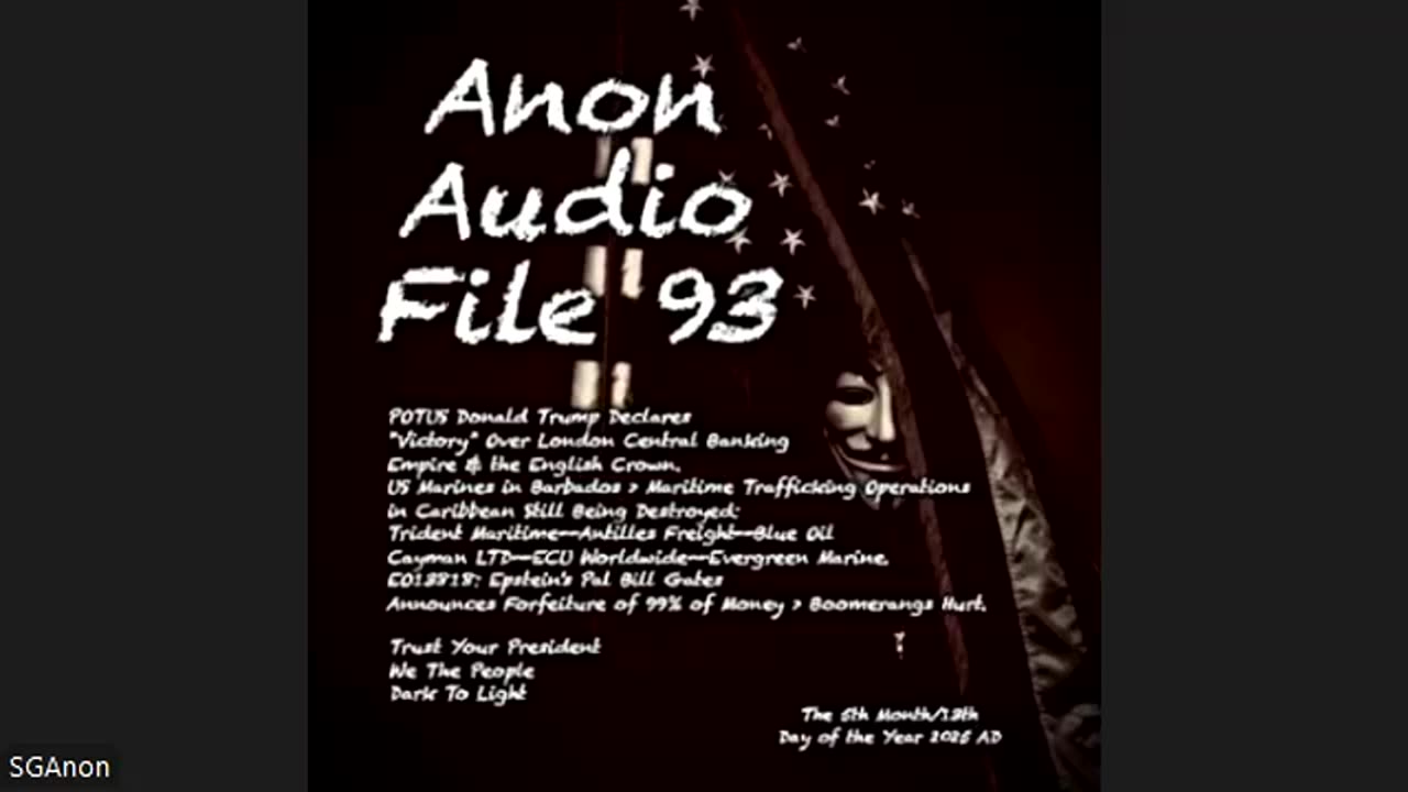 SG Anon Audio File 93 - 5-12-25 - POTUS 45 WW2 Is Finally Over Pope Leo XIV...
