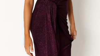 Petal & Pup Womens Santiago Off Shoulder Midi Dress