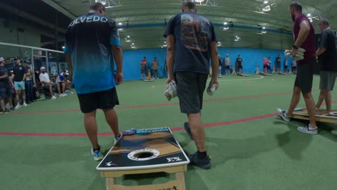 8-7-25 NTX Cornhole, TCL A league final - Match 1 Game 1
