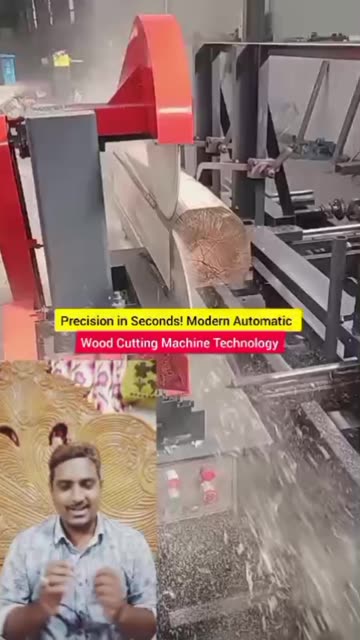 ‎Precision in Seconds! Modern Automatic Wood Cutting Machine Technology