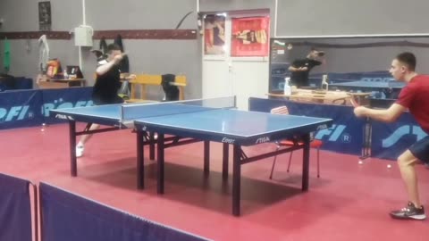 Table tennis - training with a partner