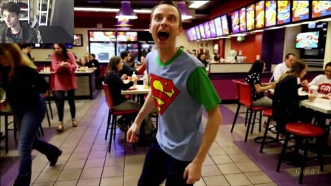 Outtake #3,125 Of Sheldon Cooper From The Fictitious Big Bang Theory Series Is Dancing At Taco Bell