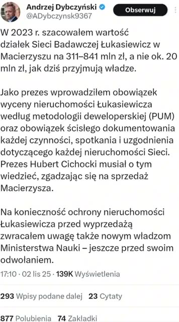 Mega afera z nieruchomościami Sieci Badawczej Łukasiewicz rozkręca się 😱