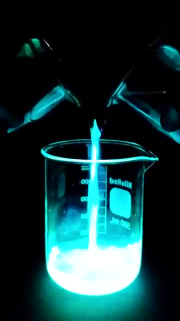 Shocking Using Luminol To Make A Glowing Waterfall