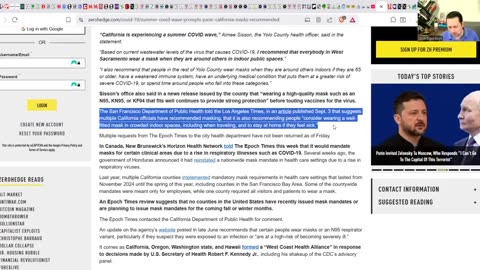 COVID PANIC RETURNS! - Masks Recommended In California! - Trump Questions Covid Vaccines
